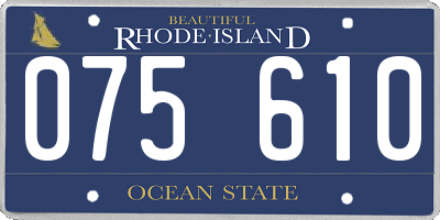 RI license plate 075610