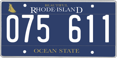 RI license plate 075611