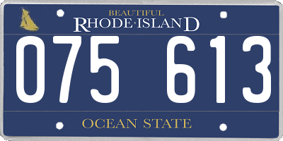 RI license plate 075613