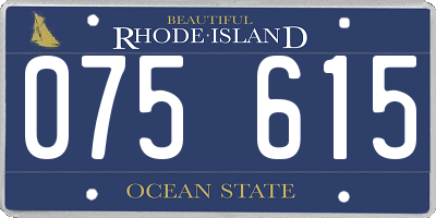 RI license plate 075615