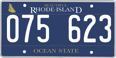 RI license plate 075623