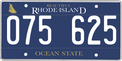 RI license plate 075625