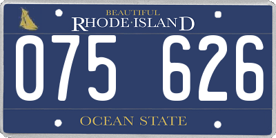 RI license plate 075626