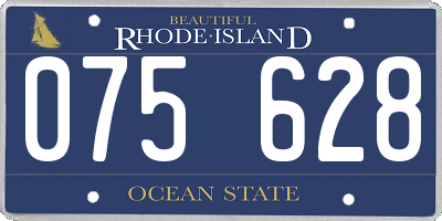 RI license plate 075628
