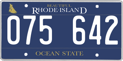 RI license plate 075642
