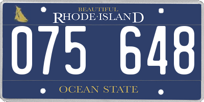 RI license plate 075648