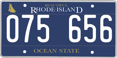 RI license plate 075656