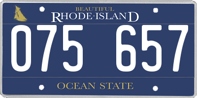 RI license plate 075657