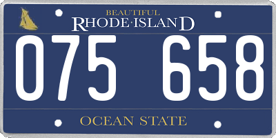 RI license plate 075658