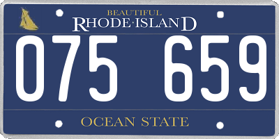RI license plate 075659