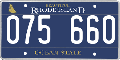 RI license plate 075660
