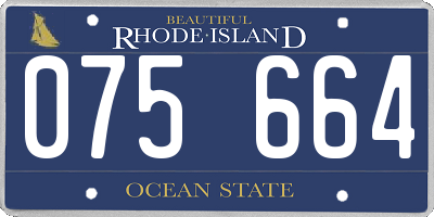 RI license plate 075664