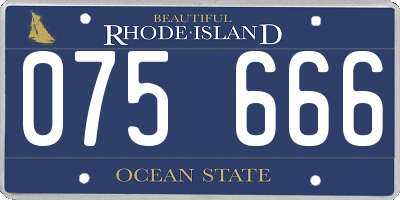 RI license plate 075666