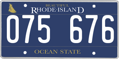 RI license plate 075676