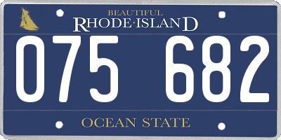 RI license plate 075682