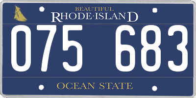RI license plate 075683