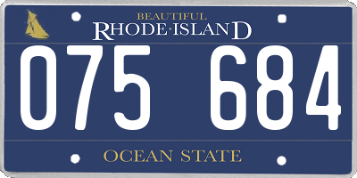 RI license plate 075684