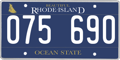 RI license plate 075690
