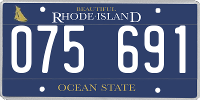 RI license plate 075691