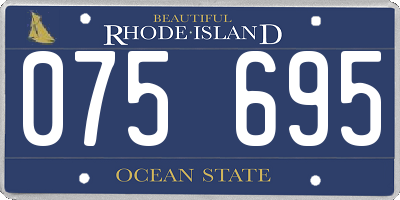 RI license plate 075695