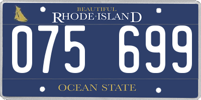 RI license plate 075699