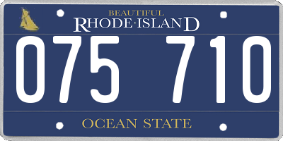 RI license plate 075710