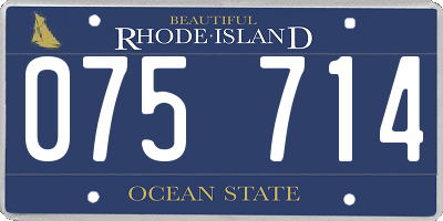 RI license plate 075714