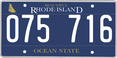 RI license plate 075716