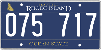 RI license plate 075717