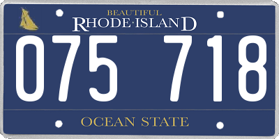 RI license plate 075718