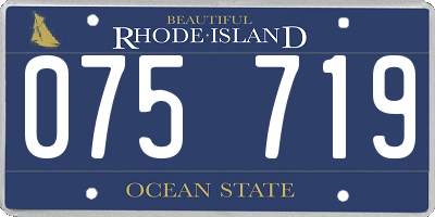 RI license plate 075719