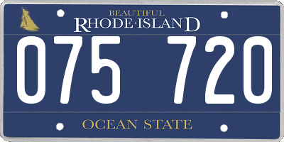 RI license plate 075720