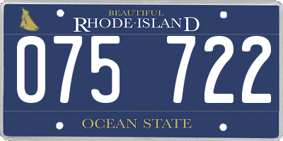 RI license plate 075722