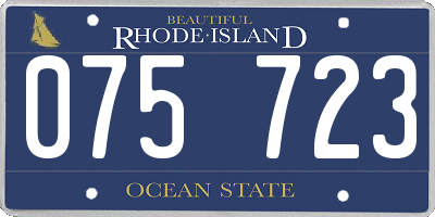 RI license plate 075723