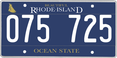 RI license plate 075725