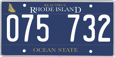 RI license plate 075732