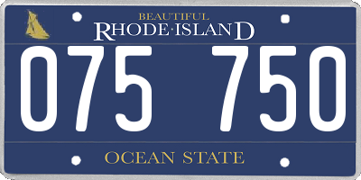 RI license plate 075750