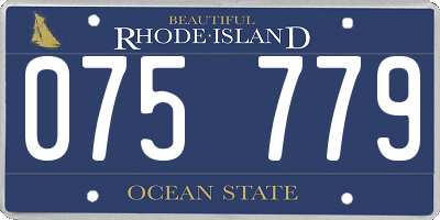 RI license plate 075779