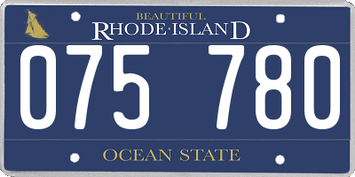 RI license plate 075780