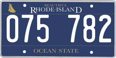 RI license plate 075782