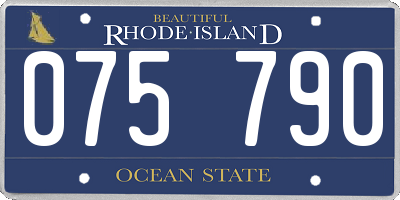 RI license plate 075790