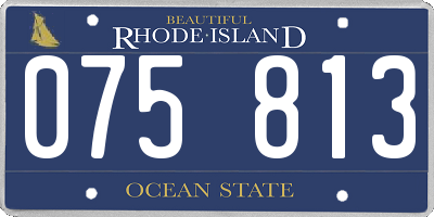 RI license plate 075813