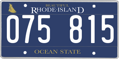 RI license plate 075815
