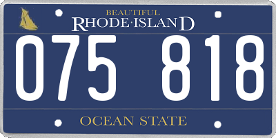 RI license plate 075818