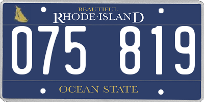RI license plate 075819