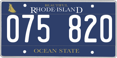 RI license plate 075820
