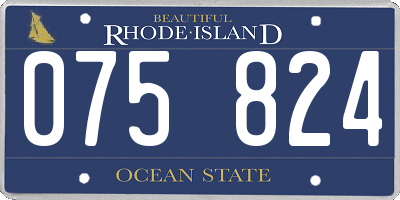 RI license plate 075824