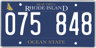 RI license plate 075848