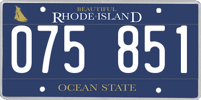 RI license plate 075851