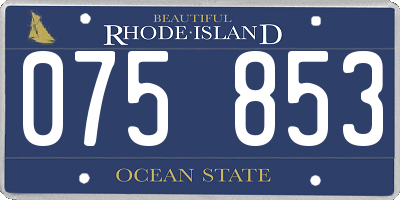 RI license plate 075853